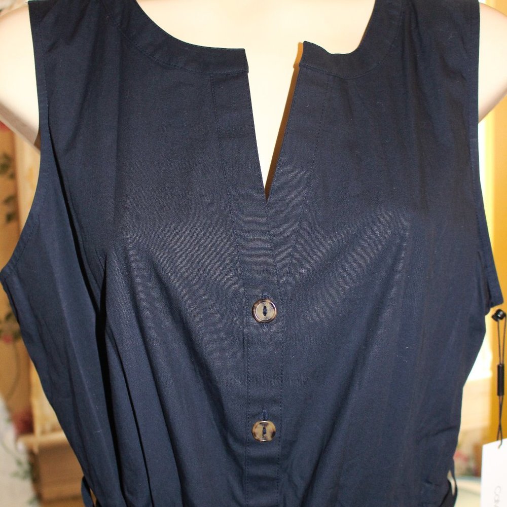 NWT Calvin Klein Maxi Dress Ruffle Bottom Button Front Sz 12